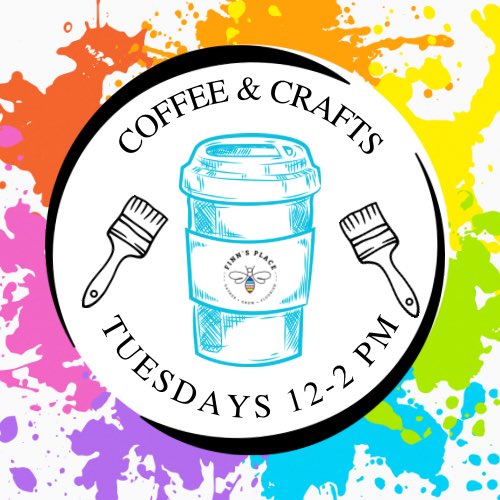 Come to Coffee &amp; Crafts Tuesdays from 12-2. We have art supplies for days and the best coffee from @queerwavecoffee 
This event is all ages and we hope to see you there!