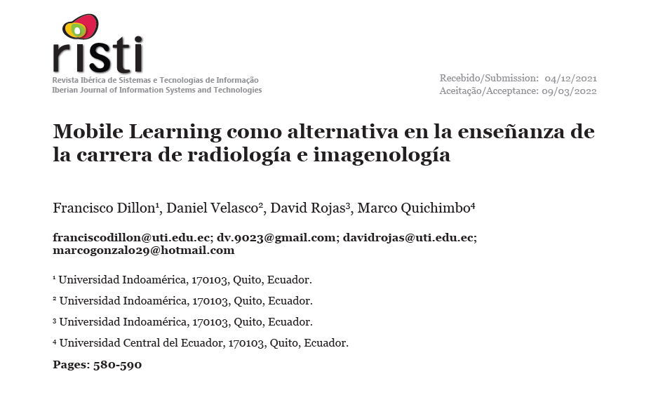 IndoInvestiga's tweet photo. #Publicación | Uso del aplicativo móvil #RADEX y el proceso de #aprendizaje de la población. Lee "#MobileLearning como alternativa en la #enseñanza de la carrera de #radiología e #imagenología" en #RevistaRisti👉https://t.co/sUr7owU0f9 https://t.co/BpuZNIDcoe