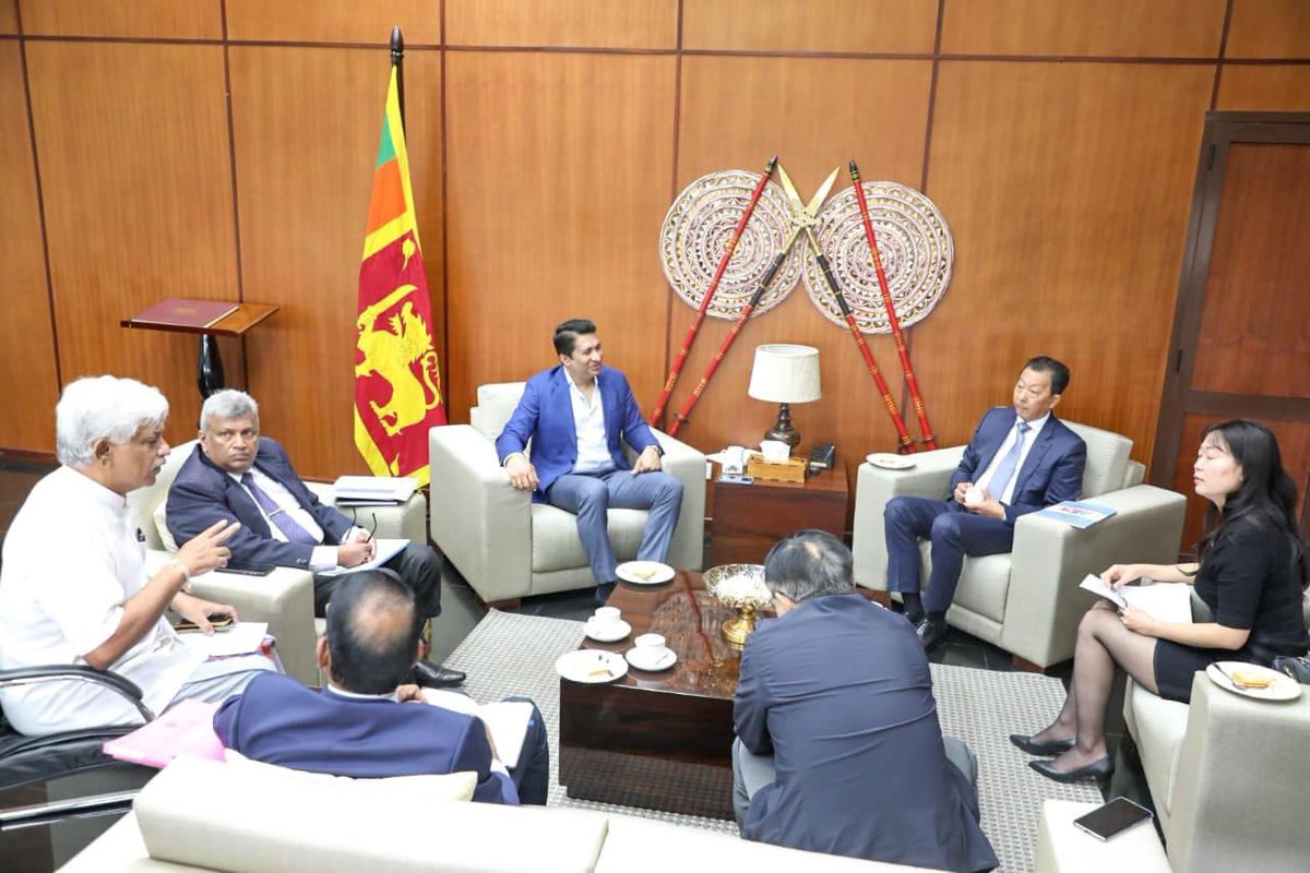 R_A_Ranasinghe's tweet photo. Had a fruitful meeting with Hon. Li Yingchuan, the Deputy Minister of Sports Administration of China. We have agreed to pursue a youth exchange and explore educational, sports, &amp; cultural programs.,i proposed a scholarship system to support the education &amp; training of our youth. https://t.co/nkEuMnQ8mz