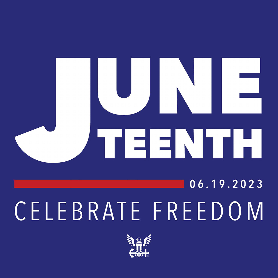 Celebrating #Juneteenth and freedom for all. 🇺🇸⚓️