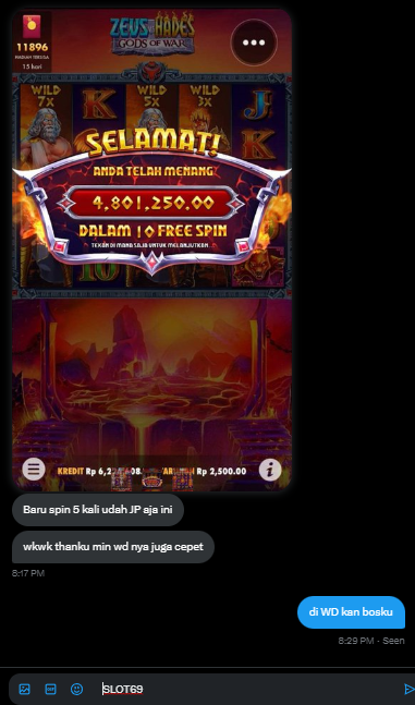 slot69official's tweet photo. Ada Kiriman dari Member setia #SLOT69
Modal Receh bisa Wd Jutaan Rupiah, kamu pengen juga? buruan main sekarang juga!
RCTI #TimnasDay Chris Martin jeno https://t.co/TdL7sPPmbP