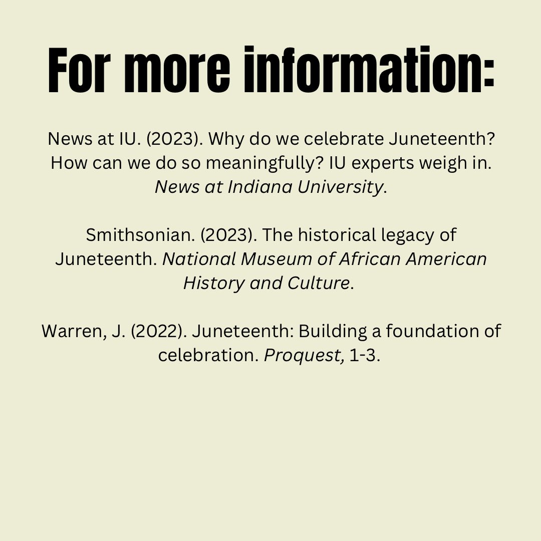WSUSAA's tweet photo. Happy Juneteenth! To celebrate Juneteenth, we encourage you to learn about the history of Juneteenth, support a Black-owned business, visit a museum or educational event, and consider ways that you can promote equity and diversity. https://t.co/7coCUz0Tgd