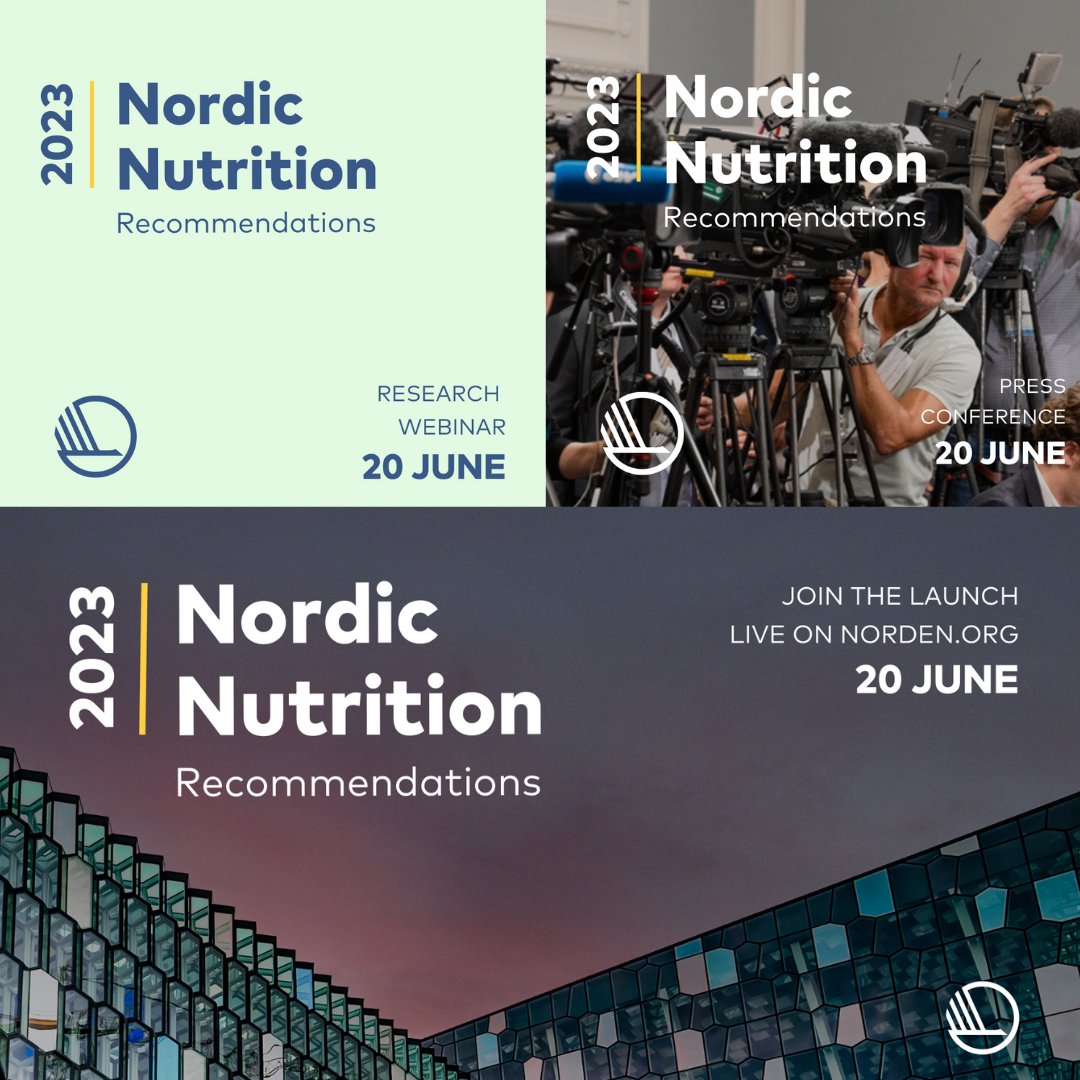 Counting down to the release of Nordic Nutrition Recommendations 2023 tomorrow: 20 june. Join us live from Reykjavik - Press conference - Research webinar - Official launch 👉norden.org/en/event/launc… #nnr2023 #nrpol