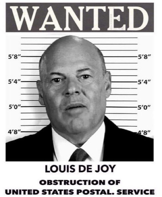 I keep reminding people. This earth garbage obstructed the U.S. postal service and interfered with 2020 Presidential Election. Louis DeJoy must be held accountable.