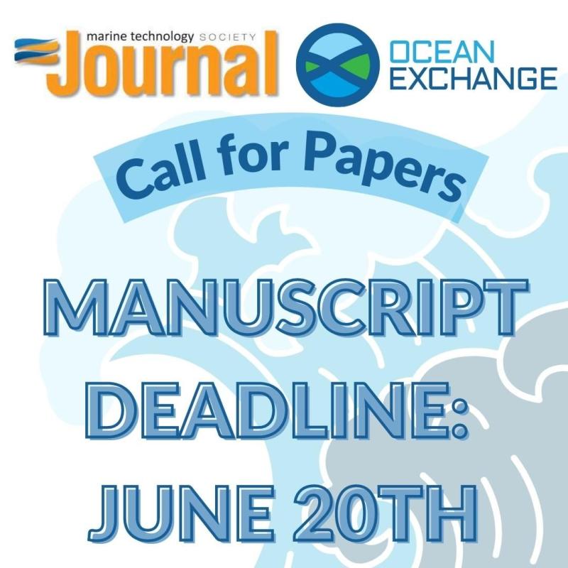 Ocean Exchange (@theoceanexch) on Twitter photo The DEADLINE is here! Please submit your manuscripts by TOMORROW, June 20th! We are excited to be editing this special edition of the <a href="/MTSociety/">Marine Technology Society</a>'s Journal of Innovations for a New Sustainable Blue Economy! #Blueeconomy #bluetech #cleantech #sustainability #technology #innovation The DEADLINE is here! Please submit your manuscripts by TOMORROW, June 20th! We are excited to be editing this special edition of the <a href="/MTSociety/">Marine Technology Society</a>'s Journal of Innovations for a New Sustainable Blue Economy! #Blueeconomy #bluetech #cleantech #sustainability #technology #innovation