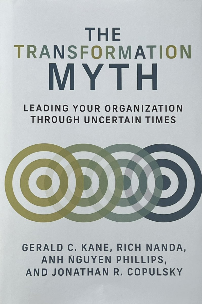 From Summer Reading Book #6: THE TRANSFORMATION MYTH by <a href="/profkane/">Jerry Kane</a> <a href="/richnanda/">Rich Nanda</a> <a href="/anhphillips/">Anh Phillips</a> <a href="/JCopulsky/">Jonathan Copulsky</a> “Agile organizations value high-performing teams over high-performing individuals.” “How you do anything is how you do everything.”