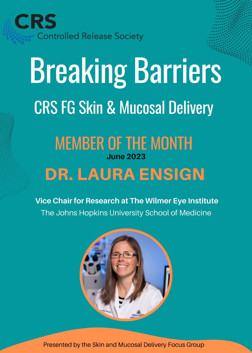 We honor Dr. @LauraEnsignPhD for her outstanding contributions to women’s health and gender equity through her innovative research focused on enabling a better understanding of, and developing new delivery modalities to overcome, barriers to female reproductive health.