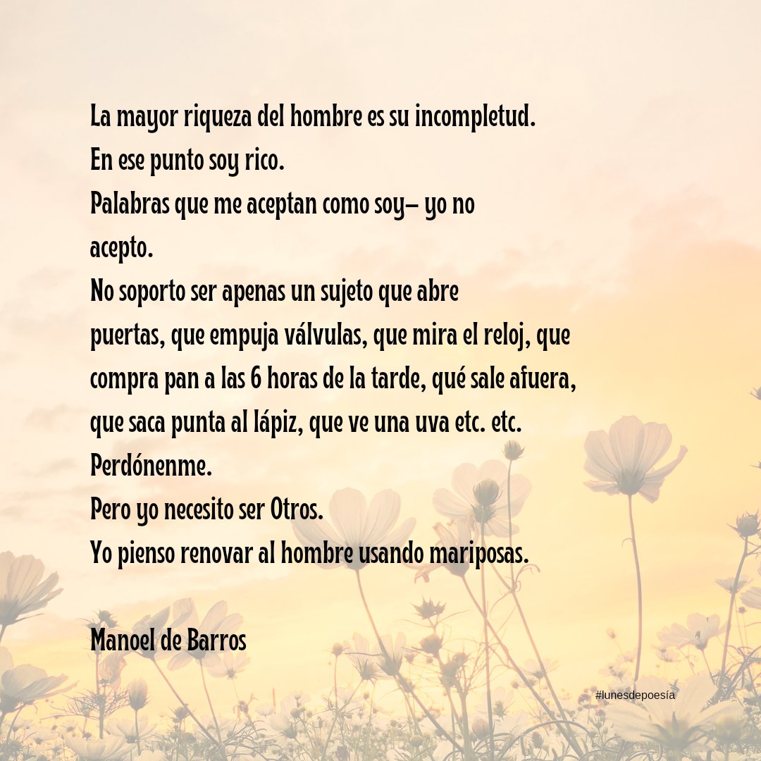znbustos's tweet photo. Lunes de poesía con Manoel de Barros

#lunesdepoesía #manoeldebarros #poetabrasileiro #escritoreslatinoaméricanos #poesía #poetry https://t.co/DI7T6gmXX9