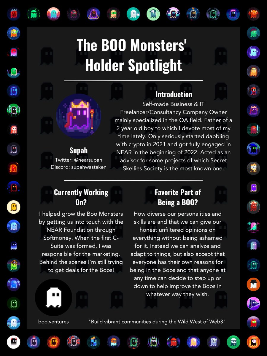 Check out @nearsupah’s holder spotlight to learn more about this amazing holder’s experience👑 and his role in helping grow our familia👻