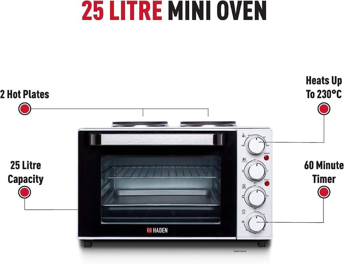 williams_elec's tweet image. In stock to take away #Sheffield Haden 25L Table Top Mini Oven with 2 Hot Plates, view in store today or here williams-electrical.co.uk/haden-198204-w…
Great if you don't want to heat up a large oven or are short on space. 
#Sheffieldissuper #compactcooking @finditlocaluk