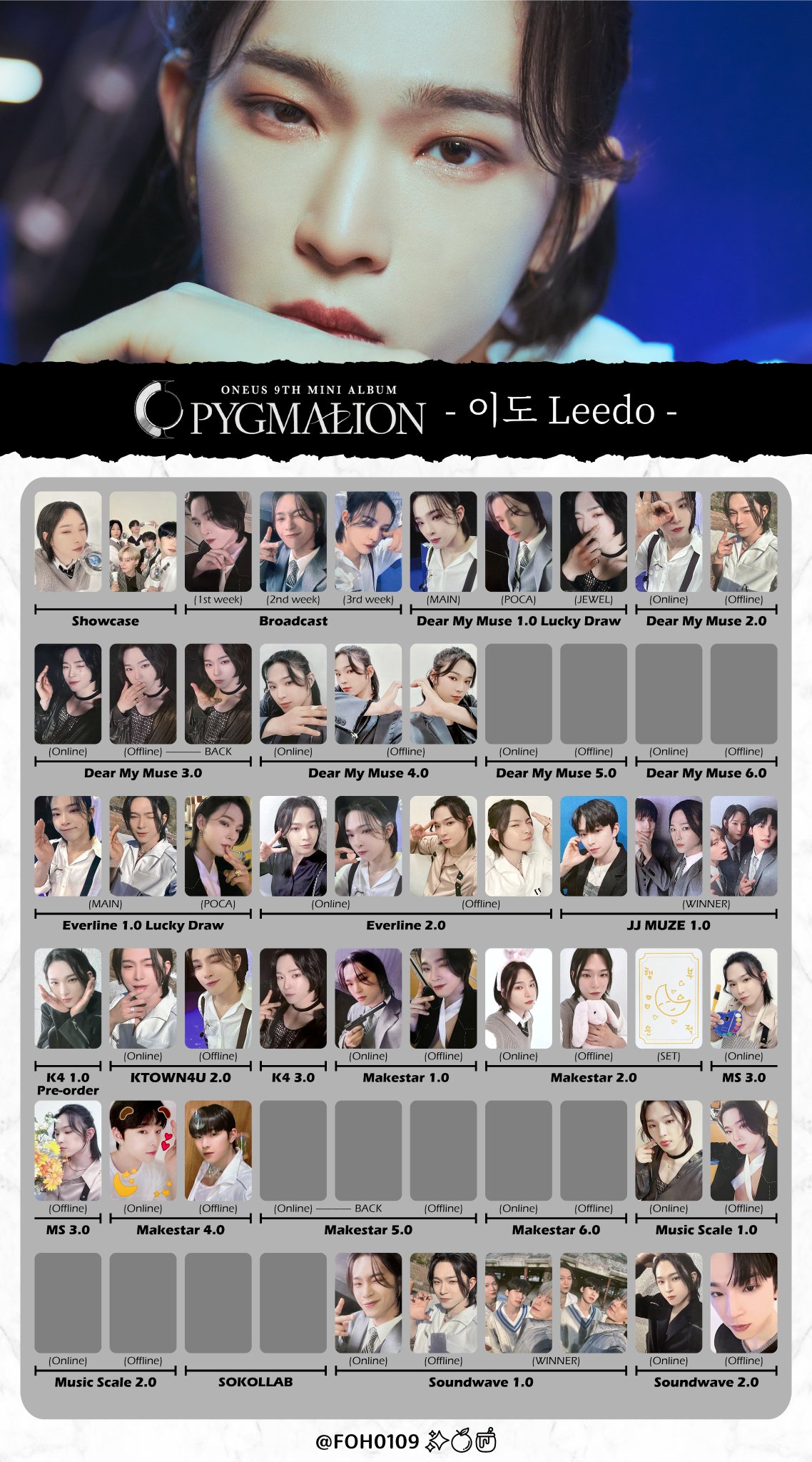 ONEUS PYGMALION soundwave 1.0 選者特典トレカ ONEUS PYGMALION soundwave 1.0 選者特典トレカ ONEUS PHOTOCARD
