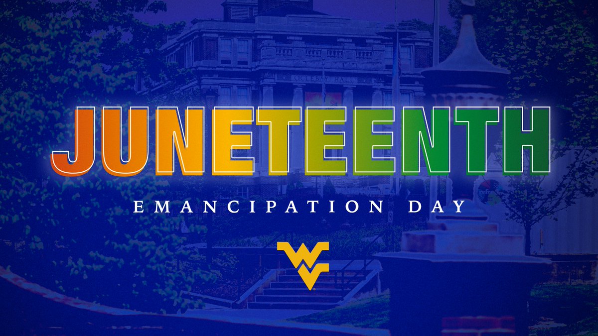 Happy Juneteenth, Mountaineers!

Juneteenth is a state and federal holiday commemorating the day - June 19, 1865 - the last remaining slaves in Galveston, Texas were informed they were free.
