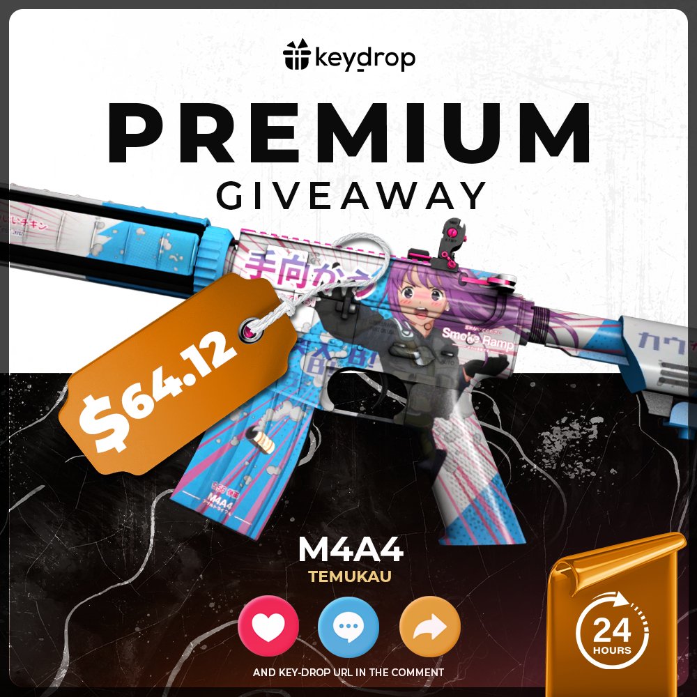 keydropcom's tweet image. Giveaway on M4A4 | Temukau 🎁

👊 Just leave ❤️ under the post!
🤝 Follow us!
🔁 Retweet!

⏰ Wait 24 hours!

#freeskins #csgoskinsgiveaway #csgoskinsfree #giveaway #airdrop #csgocases #csgocase #csgocommunity #csgoesport #skins #csgoskins #keydrop #keydropcom