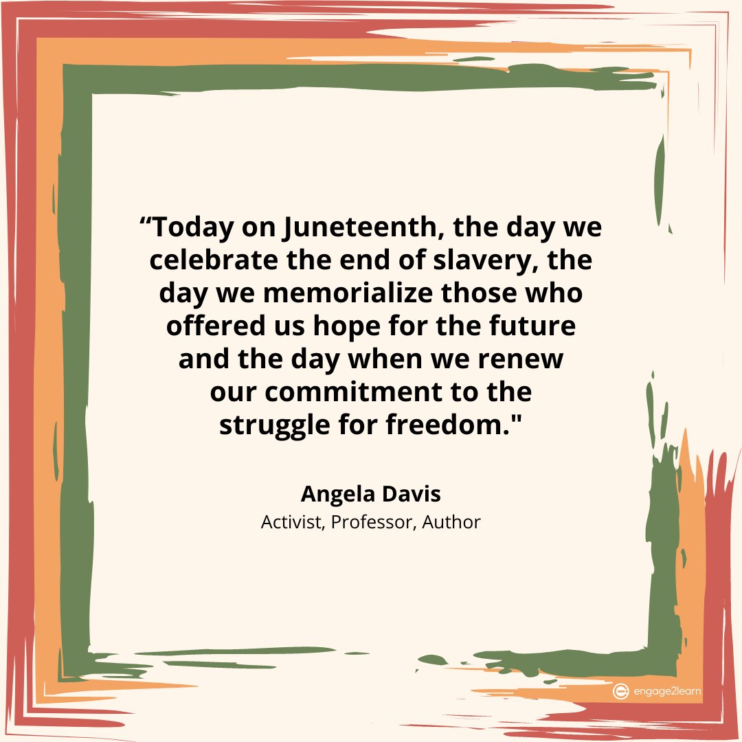 engage2learn (@engage_learning) on Twitter photo Celebrating freedom, liberation, and restoration today. Happy Juneteenth! ☀️ Celebrating freedom, liberation, and restoration today. Happy Juneteenth! ☀️
