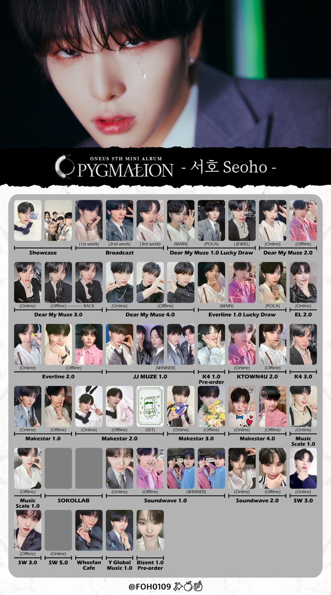 ONEUS PYGMALION soundwave 1.0 選者特典トレカ ONEUS PYGMALION soundwave 1.0 選者特典トレカ ONEUS ONEUS