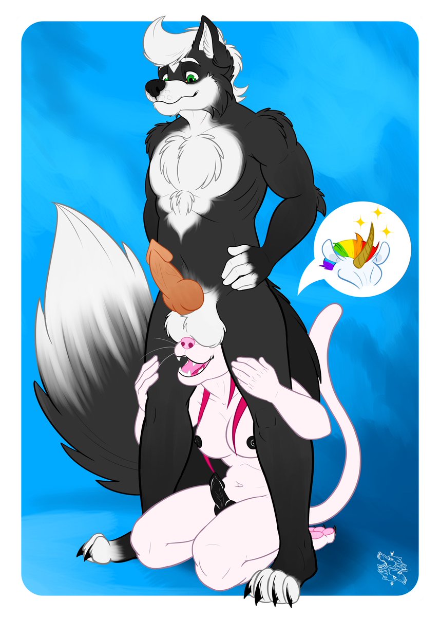 wolffkey's tweet photo. A la gatita le Gusta Jugar con las bolas del Lobunas jejeje. Se ve muy Bonita y entretenida 🤤🤤 @UrikoKim69 @KimRain02

Muchas Gracias a @NathaDeXolotl  por este bonito y divertido dibujo sin duda es muy Lindo https://t.co/bGZgAsXsFD
