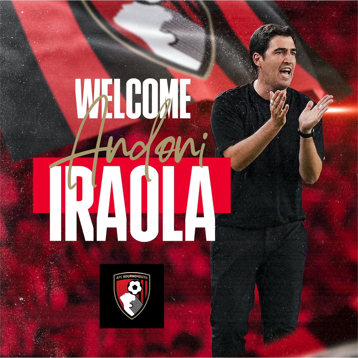 afcbournemouth's tweet photo. We are delighted to announce the appointment of Andoni Iraola as the club's new head coach.
 
Welcome to #afcb, Andoni 🤝