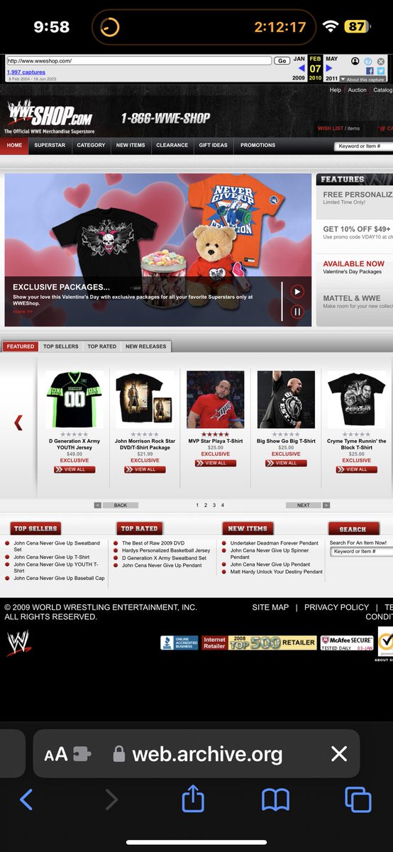 2010 WWE Shop was wild