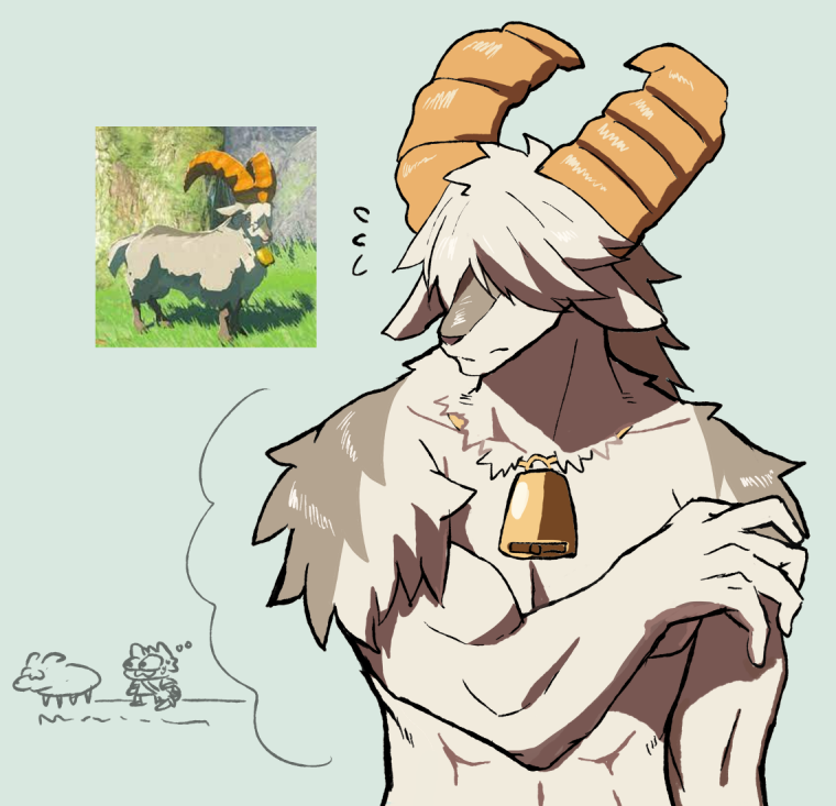 Ryuulabo's tweet photo. Every time i see a goat with long fringe i would image this 😓 https://t.co/D22sCwZkTs