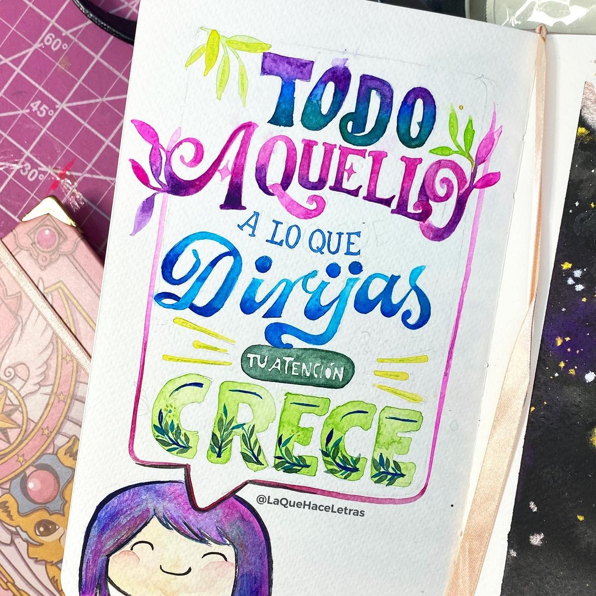 Trabajo, salud, amor, viajes, bici, clown, actuación, amistad, música, risas, abrazos, cerveza, vino, comida y BUENA VIBRA. ✨✨✨
Vía, <a href="/LaQueHaceLetras/">Sanwi La Que Hace Letras • Caligrafía & Lettering</a>