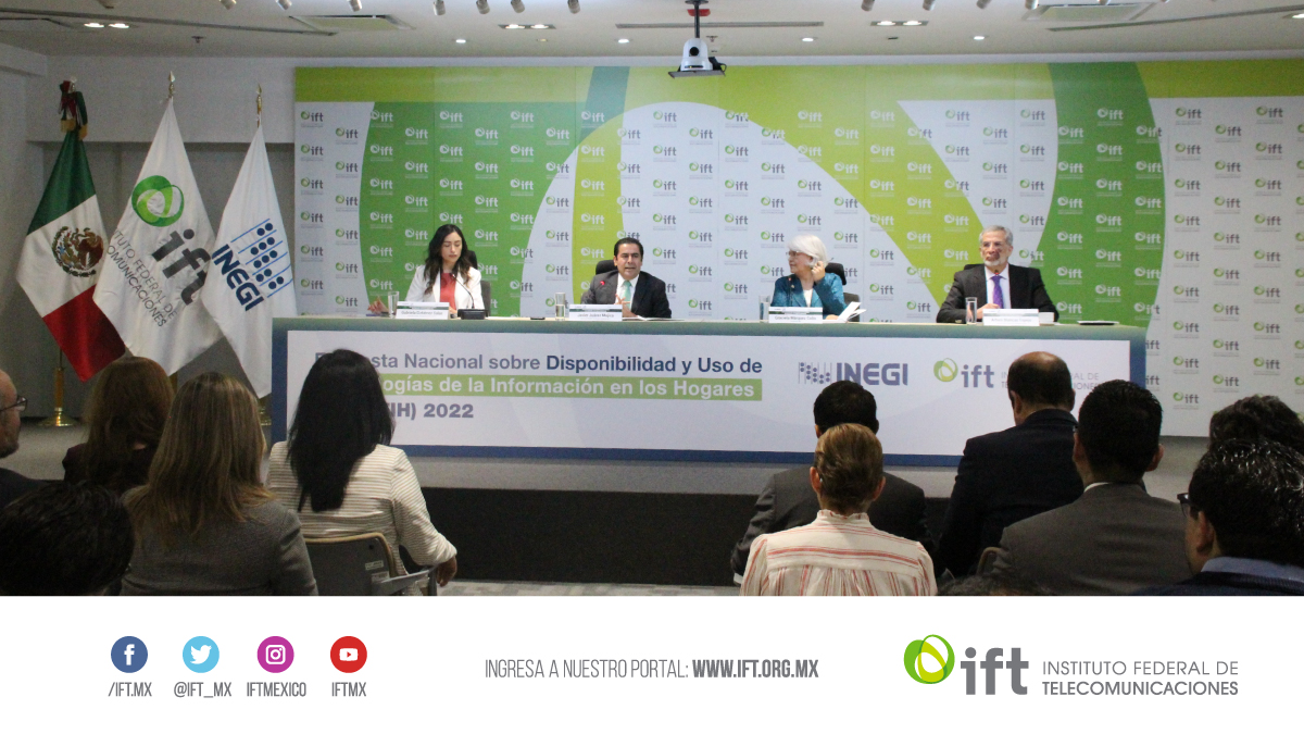El Comisionado del <a href="/IFT_MX/">IFT</a>, <a href="/juarezmojica/">Javier Juárez Mojica - 墨会兴。</a> da la bienvenida a la presentación de resultados de la Encuesta Nacional sobre Disponibilidad y Uso de Tecnologías de la Información en los Hogares #ENDUTIH 2022