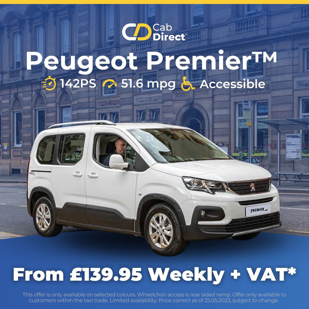 Need wheelchair access but want to drive a standard car? Then look no further than the best-selling Peugeot Premier™ 🚙

The Premier is now only £139.95 per week plus VAT. Learn more about it here: bit.ly/3IR3CzM