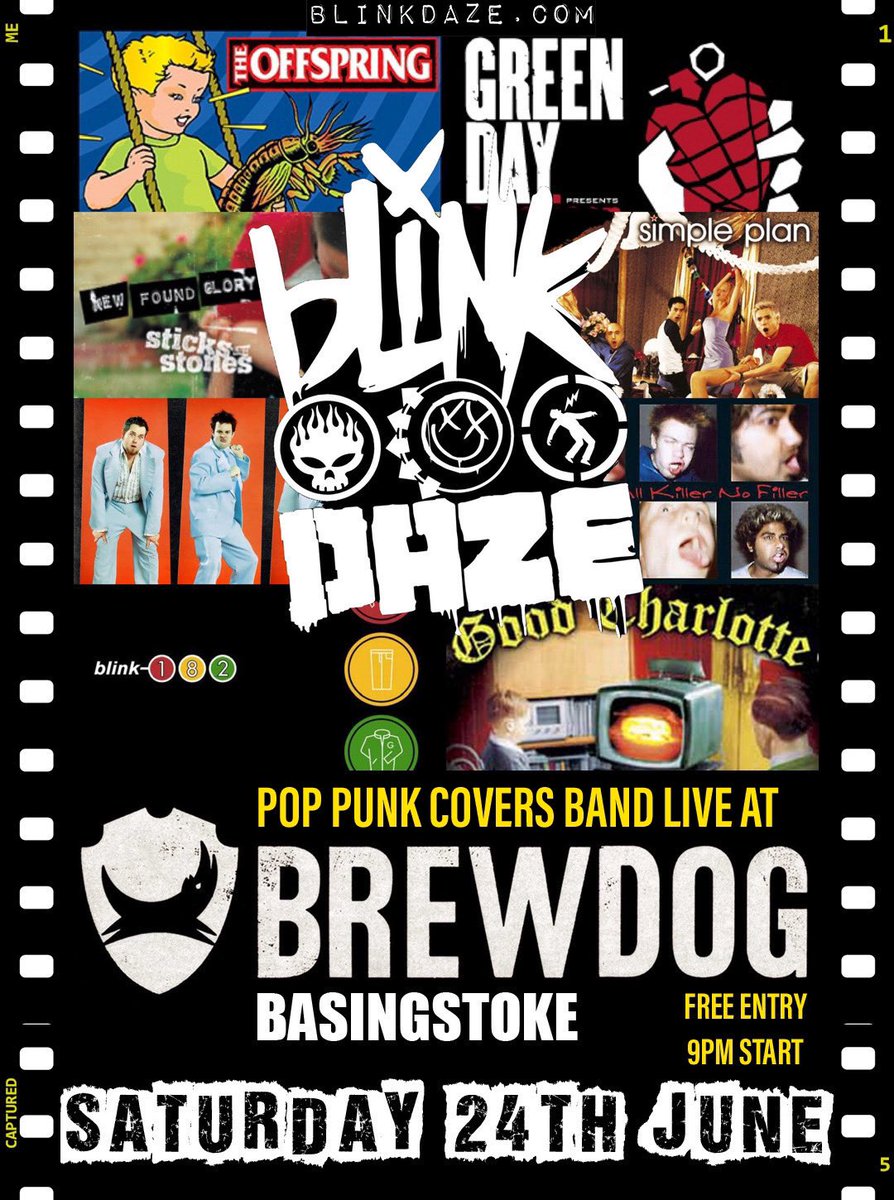 As big <a href="/BrewDog/">BrewDog</a> fans we’re absolutely BUZZING for this Saturdays gig at <a href="/brewdogbasing/">brewdog basingstoke</a>! It’s always fun playing a new venue but even better knowing there will be great beer flowing! 🍻🍻
We’ll be doing our usual 2 sets of Pop Punk BANGERS from 9pm 🤘🏼🤘🏼
