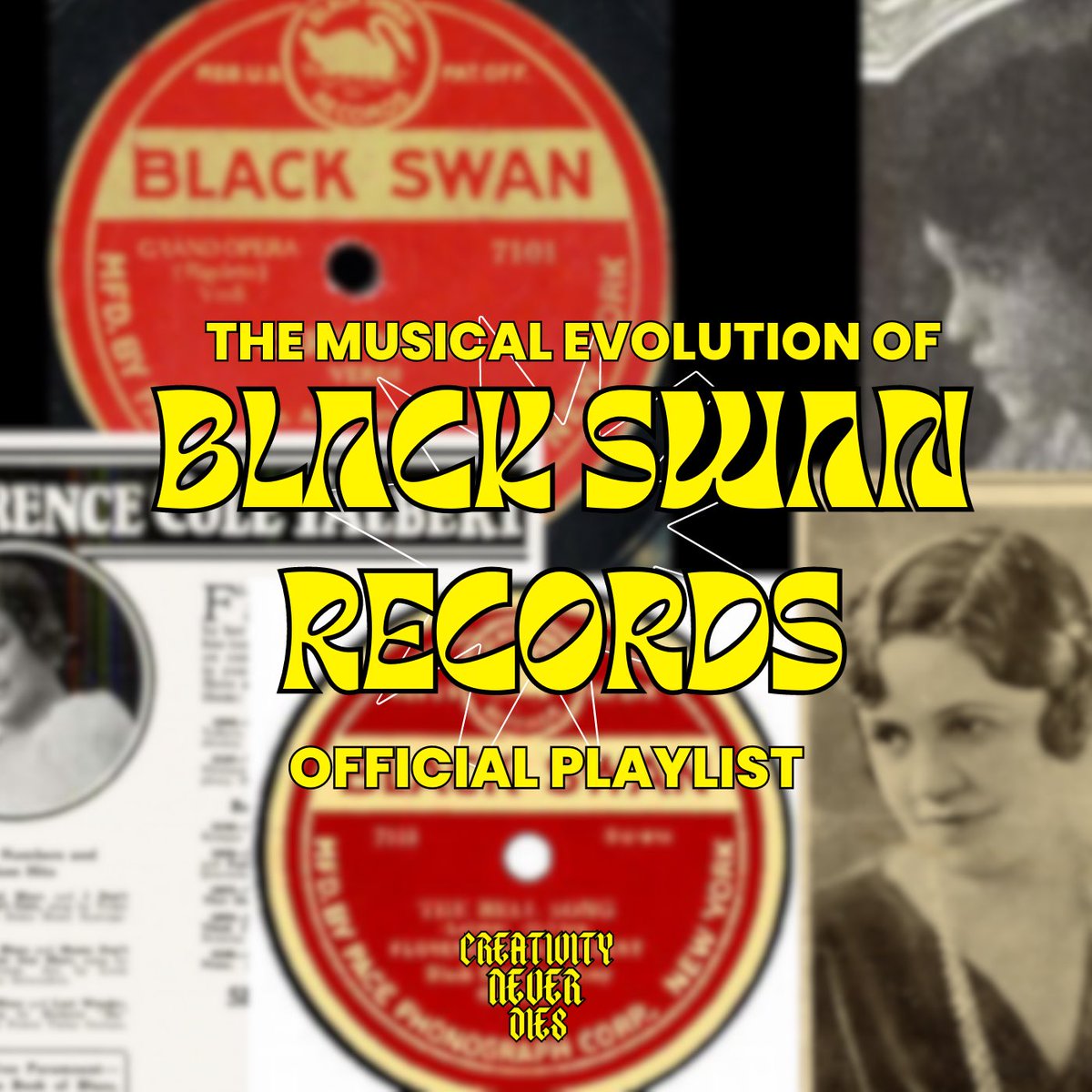 Explore ‘The Musical Evolution’ of #blackswanrecords with our Official Playlist featuring music from Ethel Waters, Trixie Smith, Alberta Hunter & more! 

Spotify: shorturl.at/BT267

Tidal: shorturl.at/KMQY2