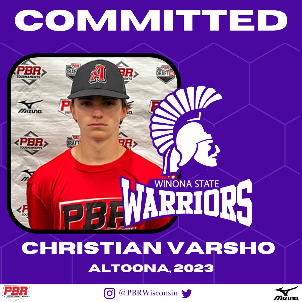 OF Christian Varsho (Altoona, 2023) commits to Winona State. Varsho is currently ranked No. 146 in the state's graduating class, and he played a key role in the Railroaders' deep playoff run. 👤PROFILE: loom.ly/f8pQAQE