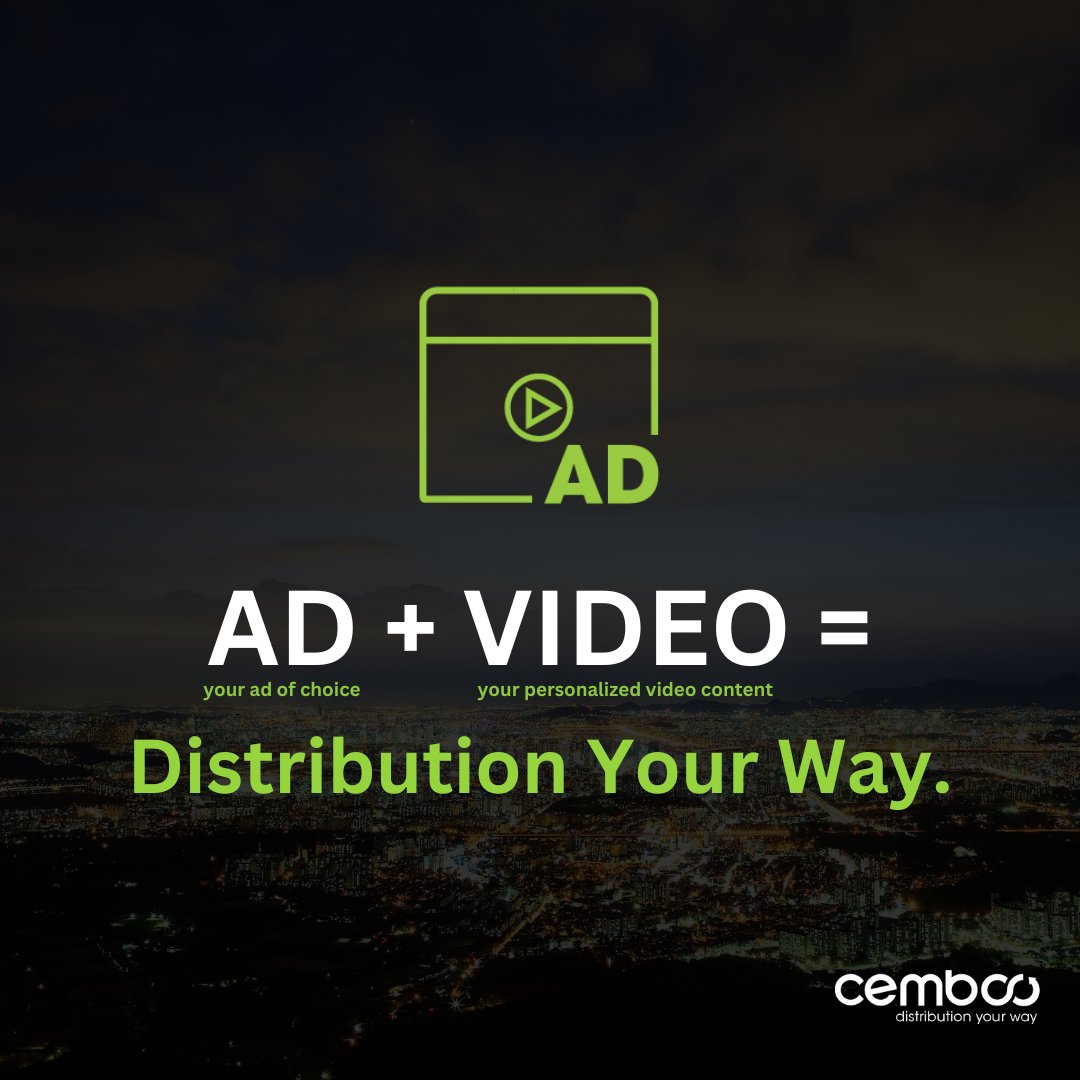 Cemboo360's tweet image. Create a community by controlling which ads are paired with your video content. Your sponsors, your values, your say. That’s #DistributionYourWay ! 

#Cemboo #SaasProgram #SoftwareAsAService #ContentDistribution