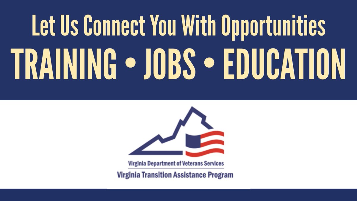 Employers are hiring across Virginia. Transitioning veterans, get connected to resources for career opportunities, certification and additional education. 

>>> Subscribe now to our free weekly Transition Connection Newsletter at loom.ly/Wf7mxHc
