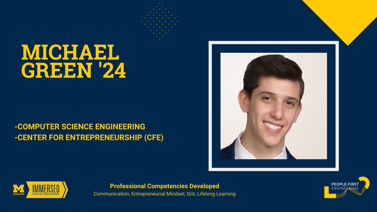 "Being involved with CFE and Sigma Eta Pi is extremely valuable. The most important aspects you learn are dedication, perseverance, humility, and personal courage" - Michael Green '24. #StudentSpotlight #PracticeYourPurpose