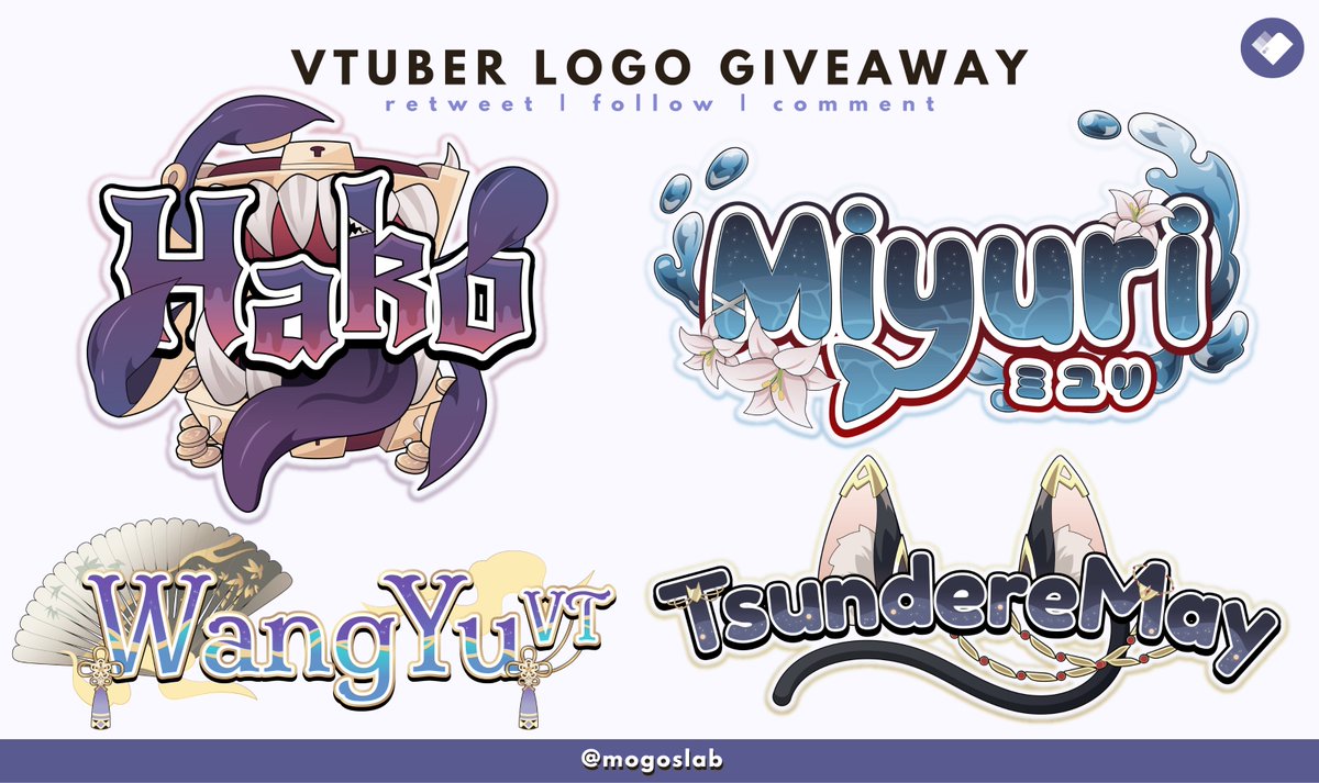 ✨Free Logo Giveaway✨
Ends: June 21th

To enter:
☑️ Follow :3
☑️ Retweet & Comment 
Goodluck 🙌

#VTuberAssets #VTuberUprising