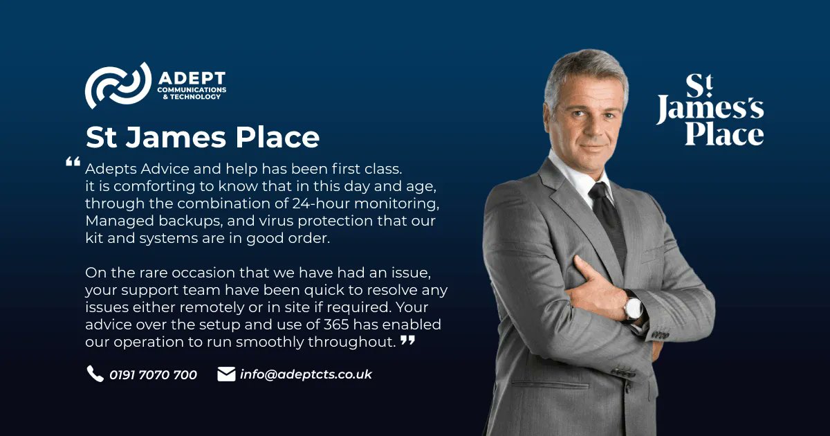 Adeptcts's tweet photo. Take a look at what @sjpwealth has to say about the services &amp; support we provide them.

In need of tech support? Send us an email or call us ! https://t.co/NqmxmvG2Xb