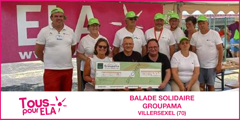 Le 11/06, la @fondationsante organisait une Balade Solidaire au profit d'ELA à Villersexel (70).

Au programme : 4 parcours de 3, 6, 9 et 12 km, tombola pour remporter un maillot dédicacé de l'<a href="/OL/">Olympique Lyonnais</a>, jeux d'adresse en bois et animations musicales. 👟