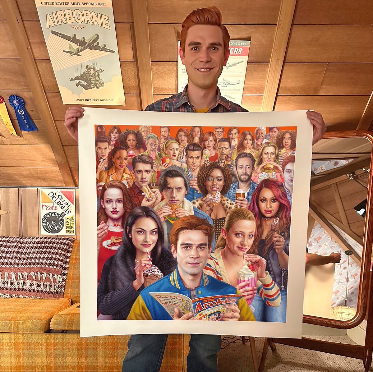 these will be dropping on wednesday over at the artofalexgross.com webstore at 9am pdt. each member of the Riverdale cast will also be receiving one to commemorate seven amazing seasons! special thanks to KJ Apa and @WriterRAS for this! #Riverdale #archieandrews