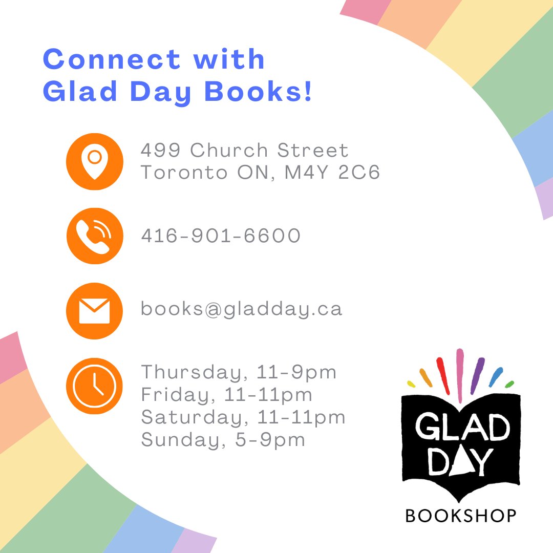 <a href="/GDBooks/">Glad Day Bookshop</a> is the oldest queer bookstore in the world, and offers the widest selection of 2SLGBTQIA+ literature! Join them on Sundays for a Drag Brunch!

For more info, visit gladdaybookshop.com and gladdaybookshop.com/drag-brunch

#PrideMonth2023