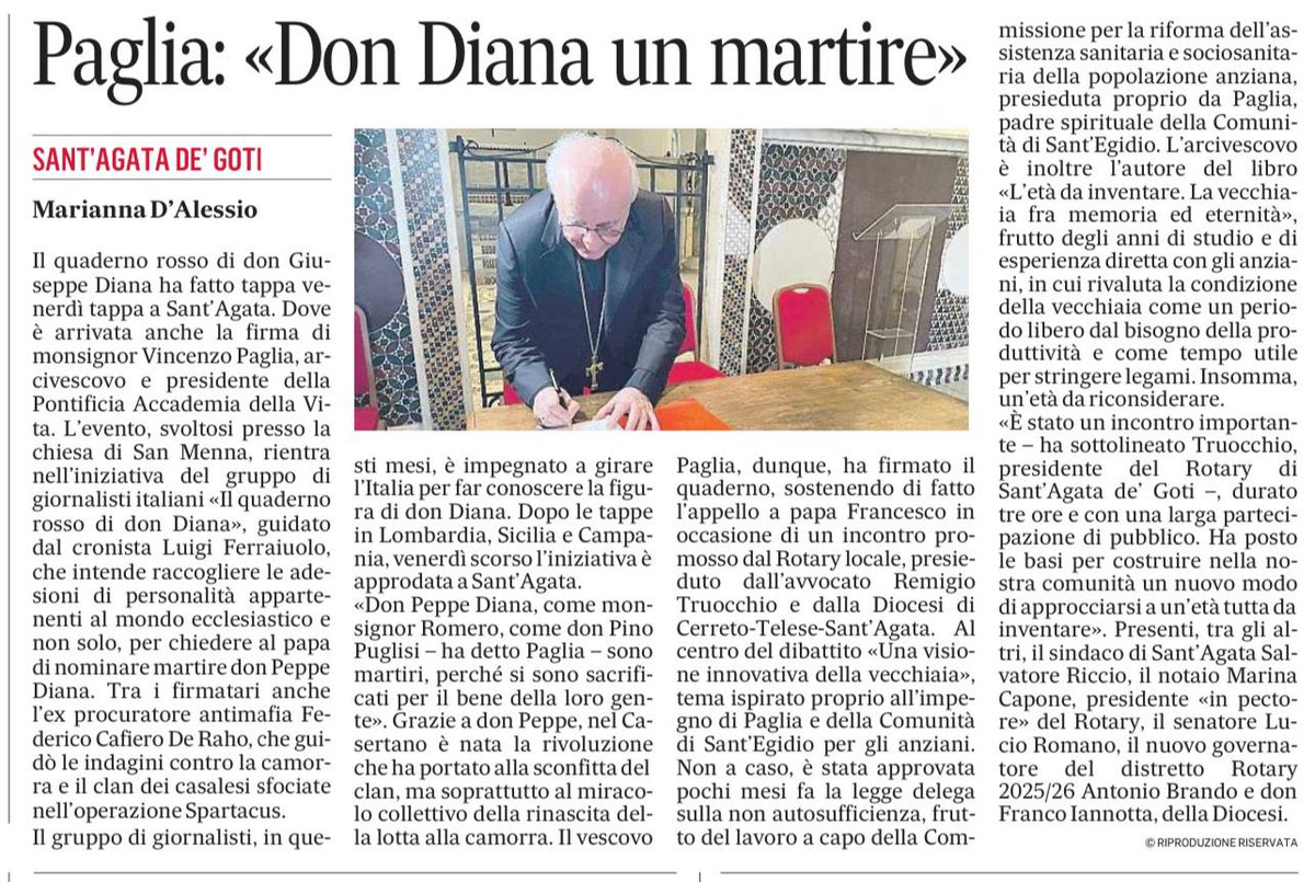donpeppinodiana's tweet photo. #dongiuseppediana #martire #quadernorossodondiana #mafia #chiesa #camorra #assassinii #benevento #casaldiprincipe https://t.co/RilMAunIwz