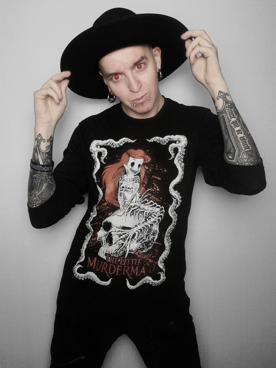 I wanna be where the people aren't. 💀

The fangtastic @alejandromchitarian rocking our The Little Murdermaid Tee!

#GothicFashion #GothDesign #GothShirt #VampireFreaks #SpookyMermaid