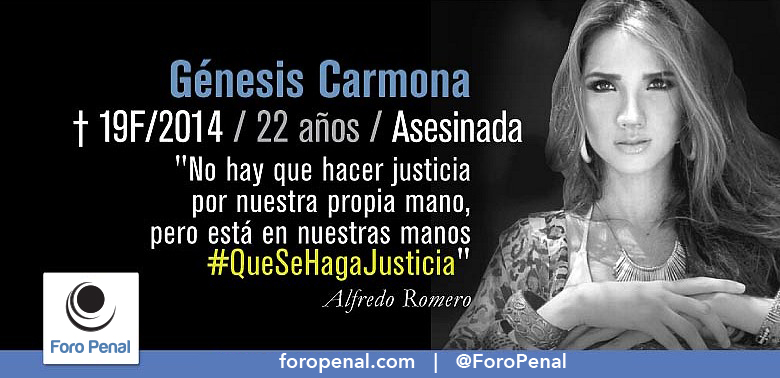ForoPenal's tweet photo. #19Jn Hoy se cumplen 9 años y 4 meses de la muerte de 𝗚é𝗻𝗲𝘀𝗶𝘀 𝗖𝗮𝗿𝗺𝗼𝗻𝗮 el 19/02/2014. 
No la olvidemos. #QueSeHagaJusticia 
- Foro Penal -
Más información sobre el caso aquí: https://t.co/TCKQJX6rjy https://t.co/iP5MMUcsXJ