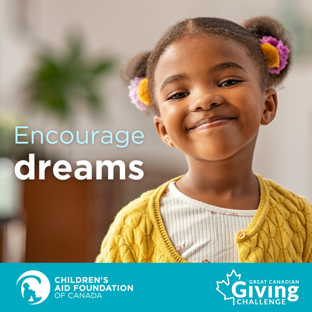 ⏰Don't miss your opportunity to make an impact. Throughout June, @CAFDN in the Great Canadian Giving Challenge hosted by @canadahelps Help us win a $20,000 donation that will help us encourage their vulnerable children's dreams!
👉 Make your impact today: bit.ly/3MJ4FDQ