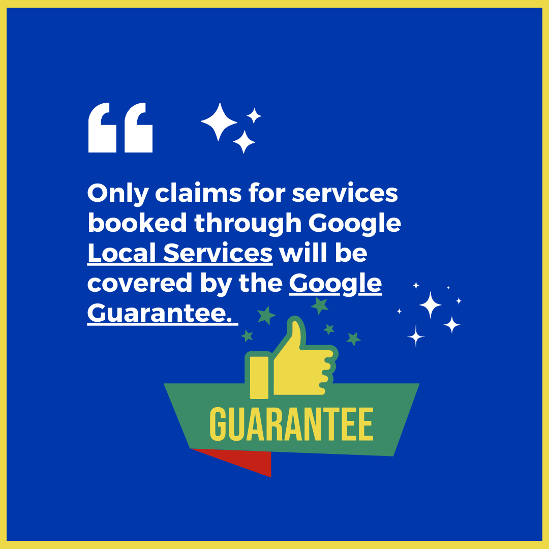 datamarkdigital's tweet image. 💼✨ Unleash the power of the Google Guarantee! 

Only services booked through Google Local Services are covered. 🌟🛡️ 

Book with Google Local Services and unlock the protection you deserve. 💪🌐 

#SocialMedia #OnlineReviews #GoogleGuarantee #DigitalMarketing