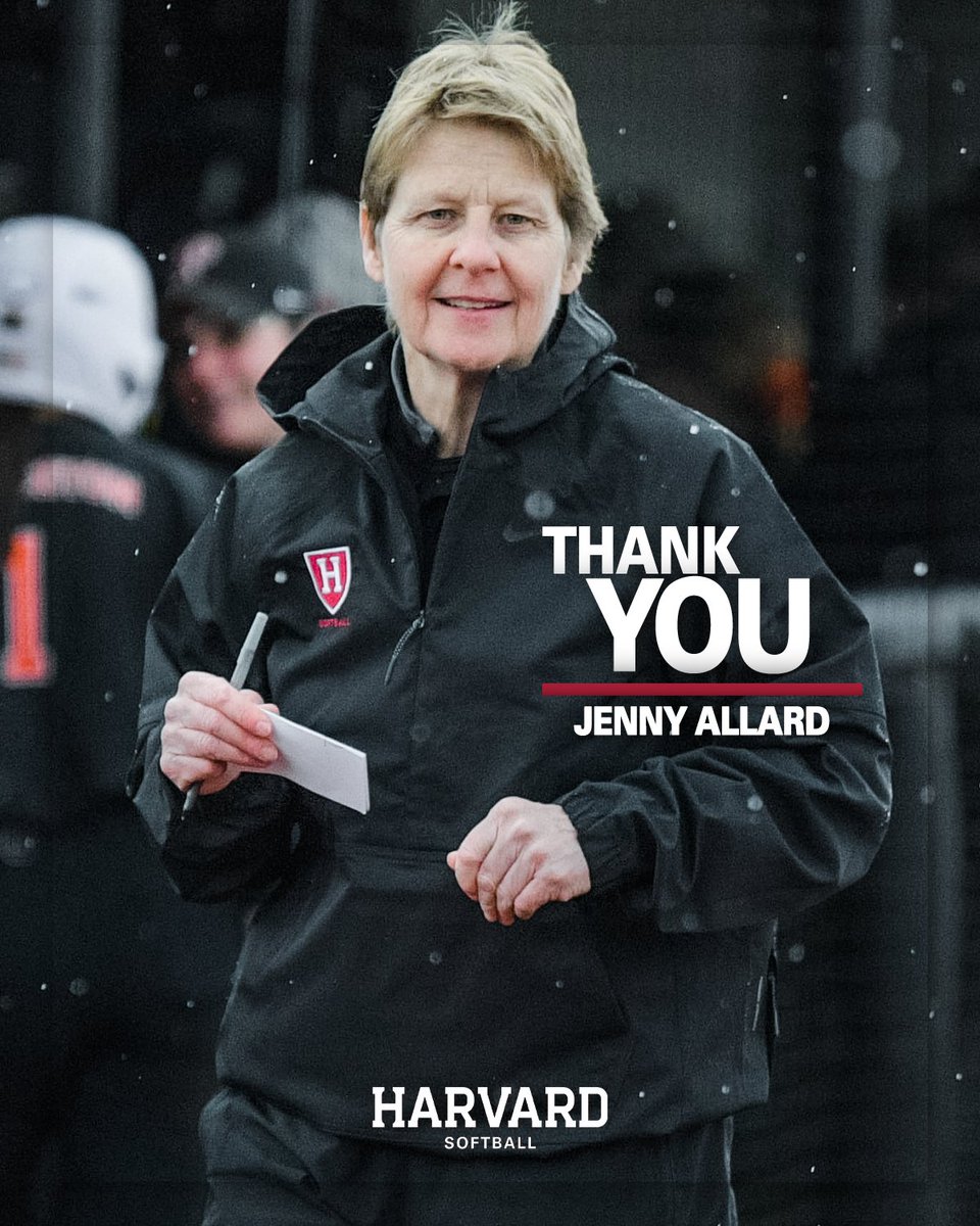 We thank Coach Allard for the impact she has had on Harvard and Harvard Softball over the last 28 years, and wish her the best of luck as Pitt's new head coach!

📰: bit.ly/3JnAYHz

#OneCrimson