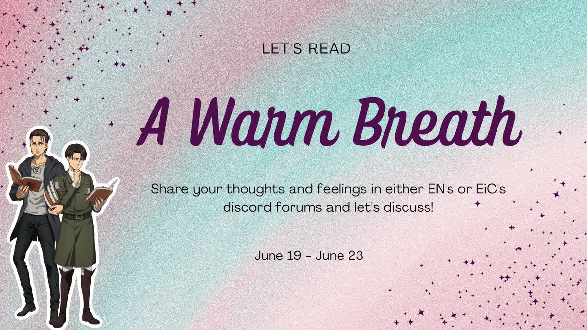 Ereri_Nation's tweet photo. Let's start the week with a new, summer-themed fic! 

Read here: https://t.co/oMNpIPKQZF https://t.co/CaX08DBnYs