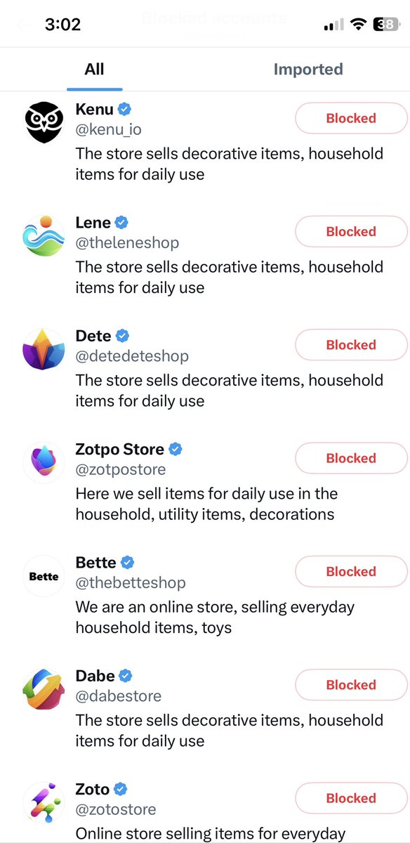 Mysterious new adverts from mysterious new sites with mysteriously similar names and descriptions absolutely peppering my Twitter. What are they? Other than blocked.