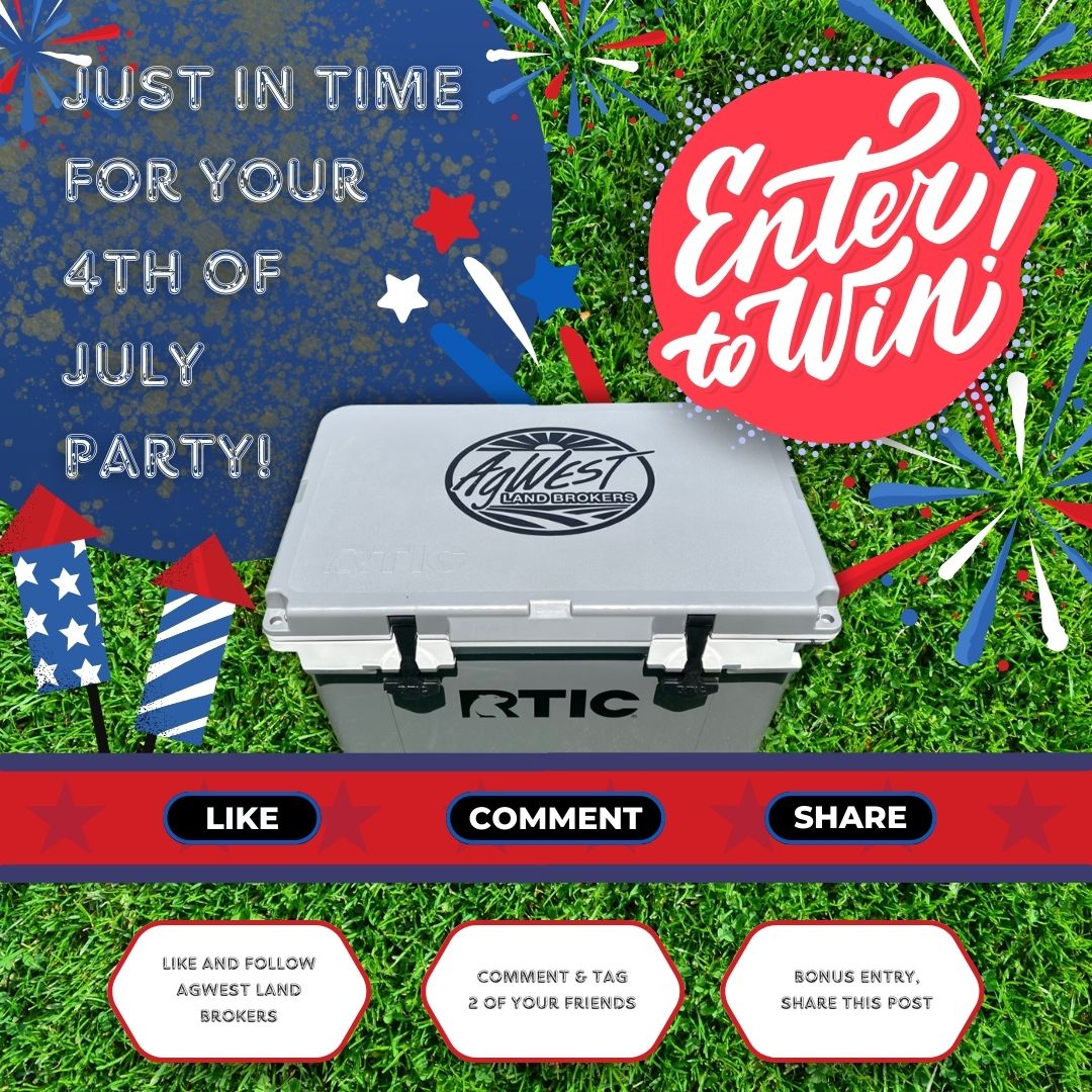 🧨Giveaway Alert! 🧨

Head on over to our Facebook or Instagram pages for your chance to win an AgWest Land Brokers RTIC cooler! 

facebook.com/AgWestLandBrok…

instagram.com/agwestlandbrok…

#giveawaytime #agwestlandbrokers #wesellland #rticcoolers #entertowin #likecommentshare