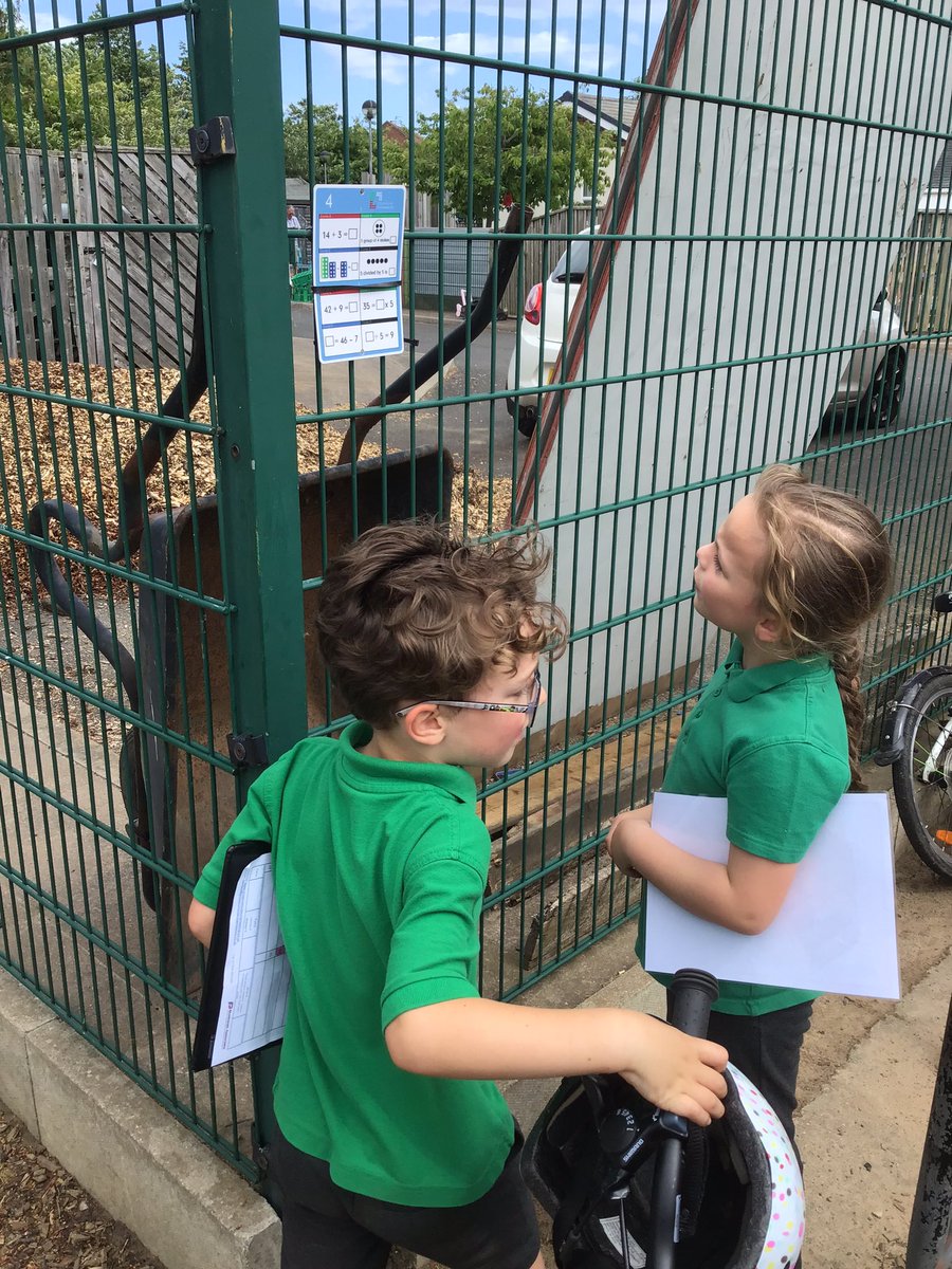 AGFS_Year1's tweet photo. Maths Orienteering - what better way to spend our maths lesson than outside in the sunshine being active while perfecting our maths skills! https://t.co/wpqzN6hGBK