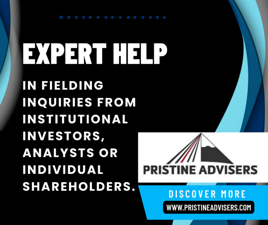 Experts in Fielding Inquiries.👍
To learn more:
pristineadvisers.com

Ask about how my 33+ years of award-winning service can help YOU and YOUR business succeed.

#marketingstrategytips, #businessmastery, #publicrelationsfirm, #investorrelations, #prtips, #IR, #PR, #agency