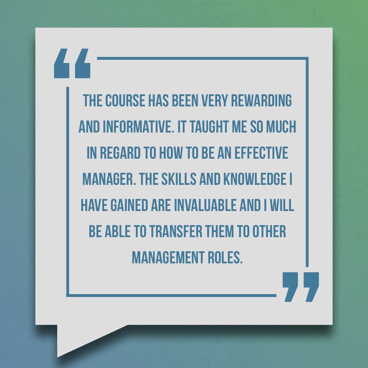 Here is some great feedback from a recent participant who successfully completed a Modern Apprenticeship in Management.

#ModernApprenticeship