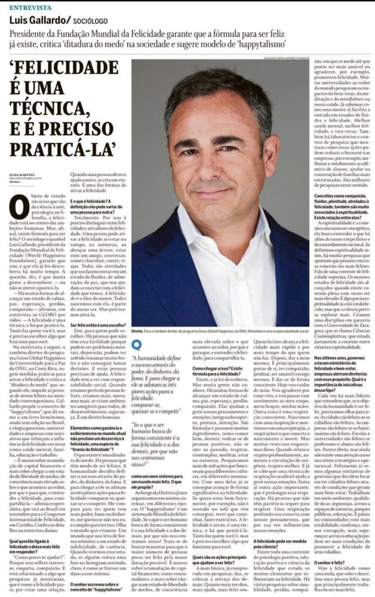 lgallardo's tweet image. Parabéns. #happytalismo #happytalism @OGlobo_Mundo @JornalOGlobo @happiness_fest @worldhappinessf